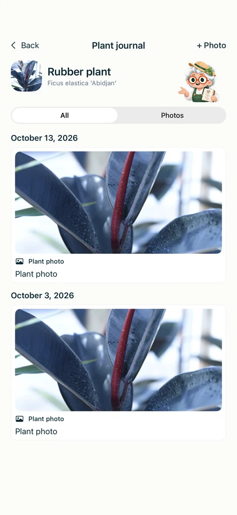 Photo journal in the Grenny app