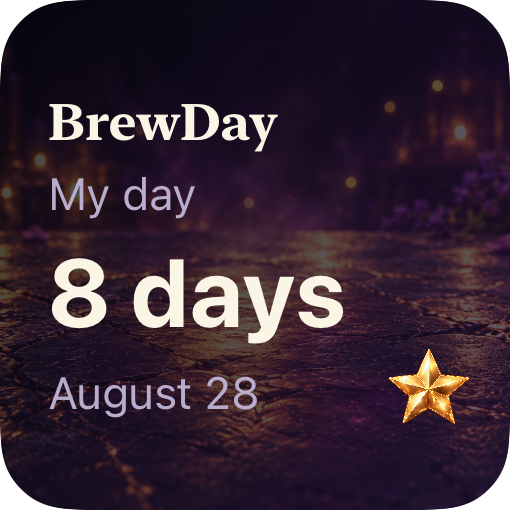 Small My day widget counting eight days until your birthday