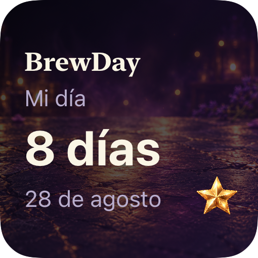 Widget pequeño Mi día con ocho días hasta tu cumpleaños